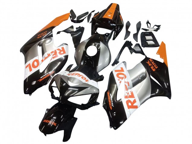 2004-2005 Orange Silver Glossy Black Repsol Honda CBR1000RR Motorcycle Fairings