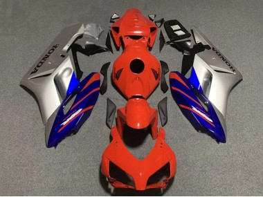2004-2005 Silver Blue Red Stripe Honda CBR1000RR Motorcycle Fairings
