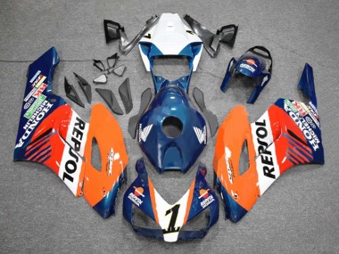 2004-2005 Orange White Red Blue Repsol Honda CBR1000RR Motorcycle Fairings