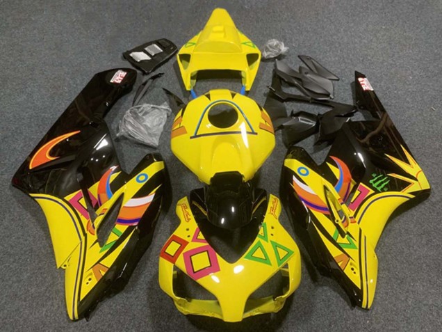 2004-2005 Yellow Glossy Black Orange Honda CBR1000RR Motorcycle Fairings