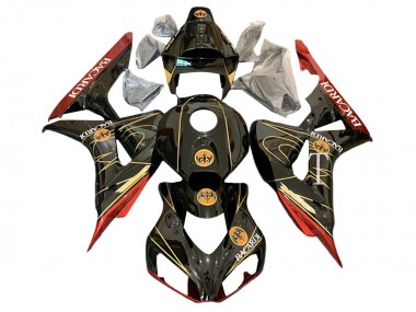 2006-2007 Glossy Black Red Gold BACARDI Honda CBR1000RR Motorcycle Fairings