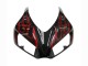 2006-2007 Glossy Black Red Flame Honda CBR1000RR Motorcycle Fairing