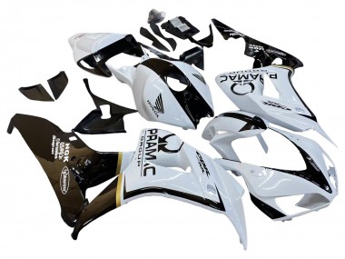 2006-2007 White Glossy Black Pramac Honda CBR1000RR Motorcycle Fairings