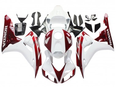 2006-2007 White Red Honda CBR1000RR Motorcycle Fairings