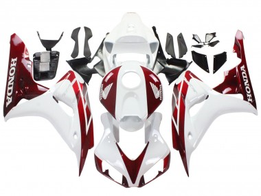2006-2007 White Red Honda CBR1000RR Motorcycle Fairings