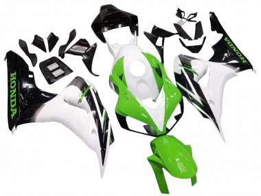 2006-2007 White Green Glossy Black Honda CBR1000RR Motorcycle Fairing