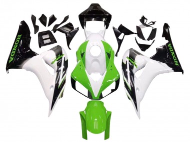 2006-2007 White Green Glossy Black Honda CBR1000RR Motorcycle Fairing