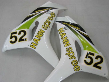 2006-2007 White Green Glossy Black Hannspree 52 Honda CBR1000RR Motorcycle Fairings
