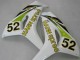 2006-2007 White Green Glossy Black Hannspree 52 Honda CBR1000RR Motorcycle Fairings