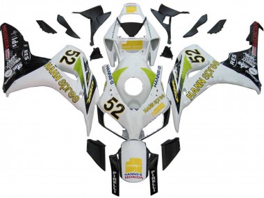 2006-2007 White Green Glossy Black Hannspree 52 Honda CBR1000RR Motorcycle Fairings