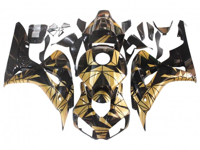 2006-2007 Gold Glossy Black Honda CBR1000RR Motorcycle Fairings