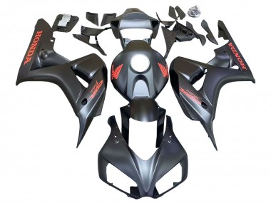 2006-2007 Matte Black Red Decals Honda CBR1000RR Motorcycle Fairings