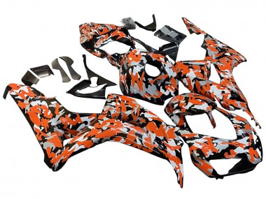 2006-2007 Black Orange Silver Camouflage Honda CBR1000RR Motorcycle Fairings