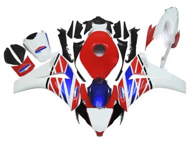 2006-2007 White Red Blue Honda CBR1000RR Motorcycle Fairings