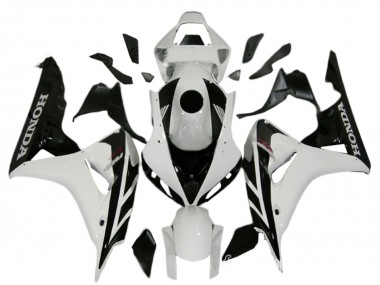 2006-2007 White Glossy Black Honda CBR1000RR Motorcycle Fairing Kits