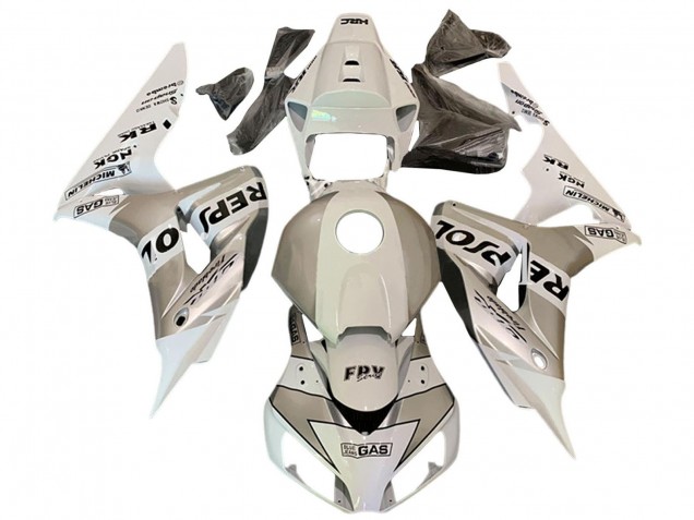 2006-2007 White Grey Repsol Honda CBR1000RR Motorcycle Fairings