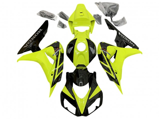 2006-2007 Yellow Glossy Black Honda CBR1000RR Motorcycle Fairings