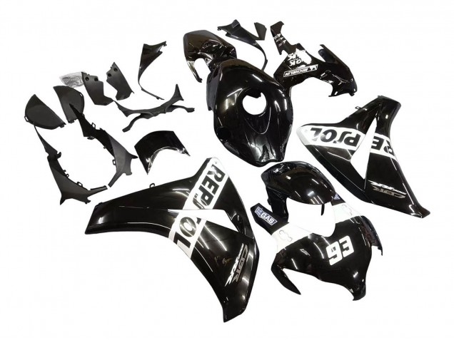 2008-2011 Glossy Black White Repsol 93 Honda CBR1000RR Motorcycle Fairings