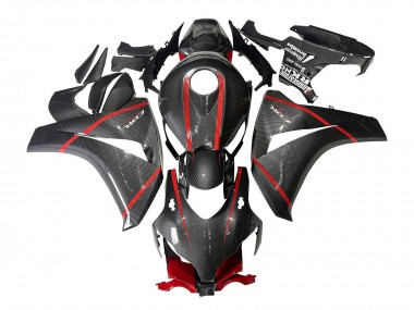 2008-2011 Black Carbon Fiber Red Honda CBR1000RR Motorcycle Fairings