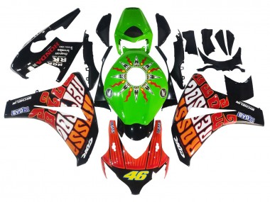 2008-2011 Green Orange Glossy Black Rossi Michelin 46 Honda CBR1000RR Motorcycle Fairings
