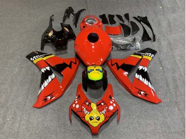 2008-2011 Red Yellow Glossy Black Shark Honda CBR1000RR Motorcycle Fairings