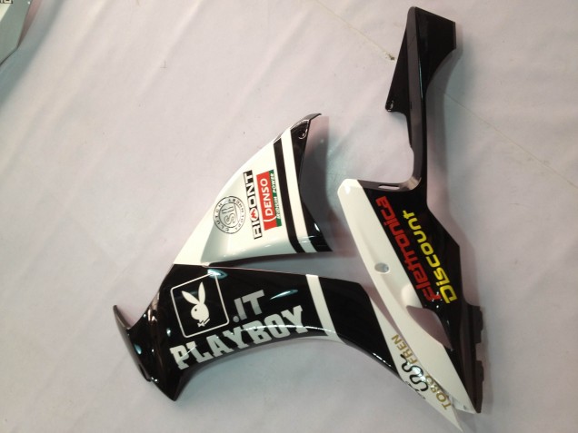 2012-2016 White Glossy Black Rizoma Playboy Honda CBR1000RR Motorcycle Fairings