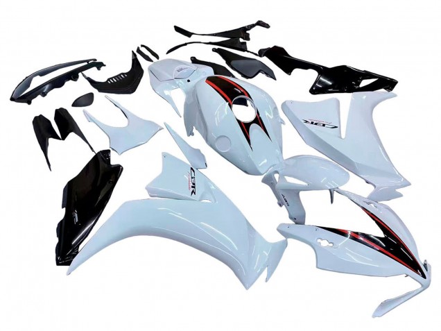 2012-2016 White Glossy Black Honda CBR1000RR Motorcycle Fairings