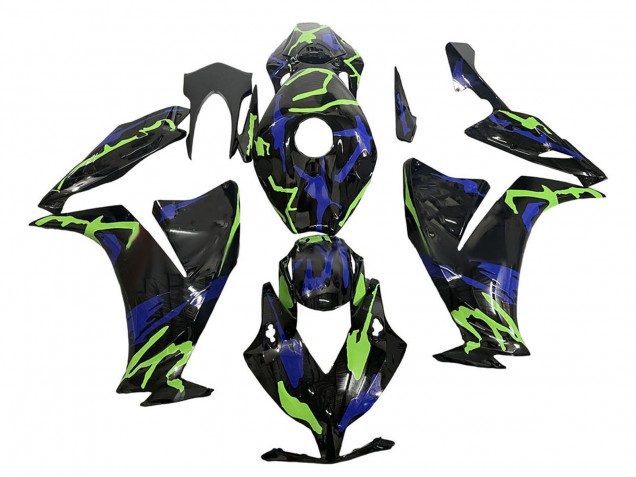 2012-2016 Green Blue Glossy Black Honda CBR1000RR Motorcycle Fairings
