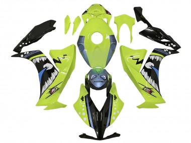 2012-2016 Light Green Blue Glossy Black Shark Honda CBR1000RR Motorcycle Fairings