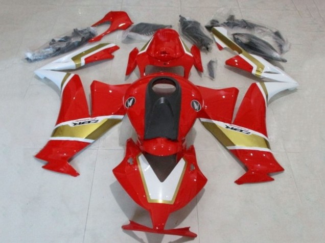2012-2016 White Red Gold Honda CBR1000RR Motorcycle Fairings