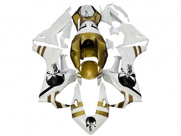 2017-2023 White Dark Gold Honda CBR1000RR Motorcycle Fairings