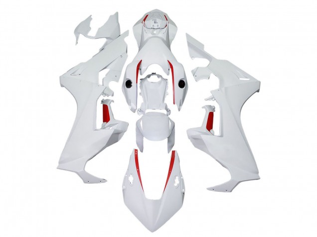 2017-2023 White with Red Line Honda CBR1000RR Motorcycle Fairings