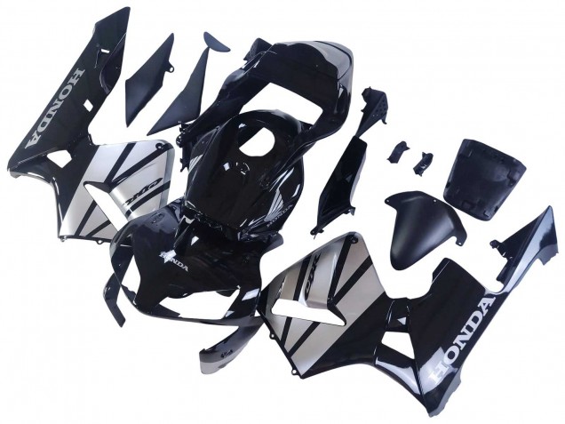 2003-2004 Silver Glossy Black Honda CBR600RR Motorcycle Fairings