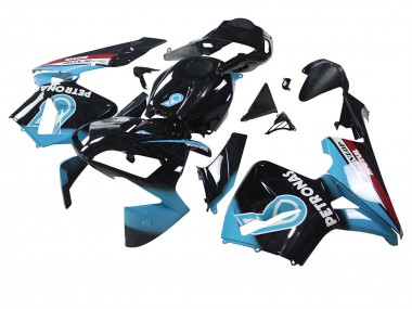 2003-2004 Light Blue Red Glossy Black Dunlop Honda CBR600RR Motorcycle Fairings