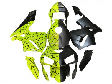 2003-2004 Fluorescent Green Matte Black Honda CBR600RR Motorcycle Fairings