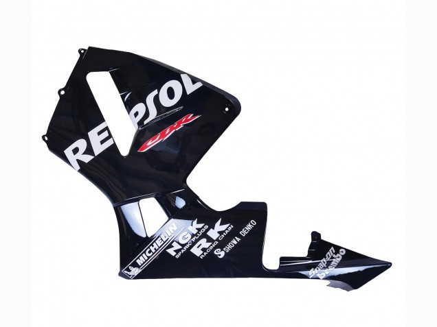 2003-2004 Glossy Black White Repsol Honda CBR600RR Motorcycle Fairings