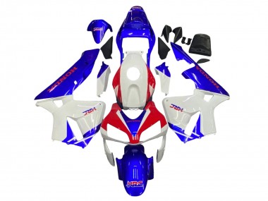 2003-2004 White Blue Red HRC Honda CBR600RR Motorcycle Fairings