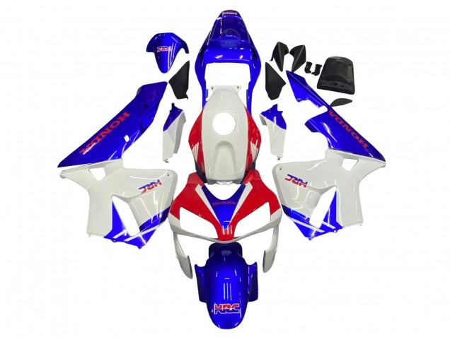 2003-2004 White Blue Red HRC Honda CBR600RR Motorcycle Fairings