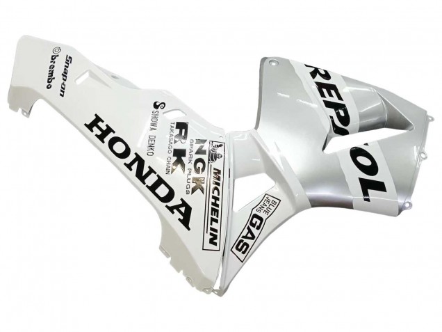 2003-2004 White Silver Black Repsol Honda CBR600RR Motorcycle Fairings