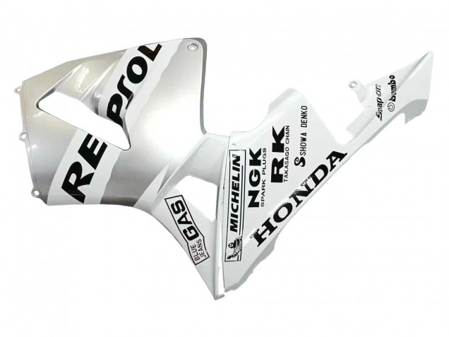 2003-2004 White Silver Black Repsol Honda CBR600RR Motorcycle Fairings