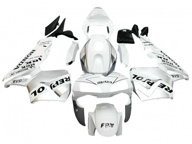 2003-2004 White Silver Black Repsol Honda CBR600RR Motorcycle Fairings