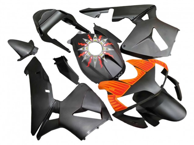 2003-2004 Matte Black Orange Honda CBR600RR Motorcycle Fairings