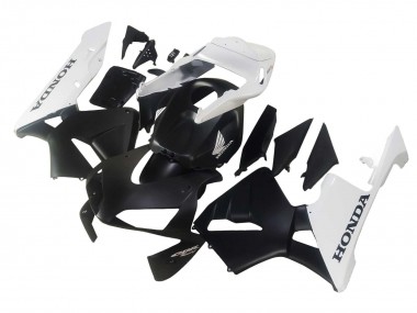 2003-2004 White Matte Black Honda CBR600RR Motorcycle Fairings