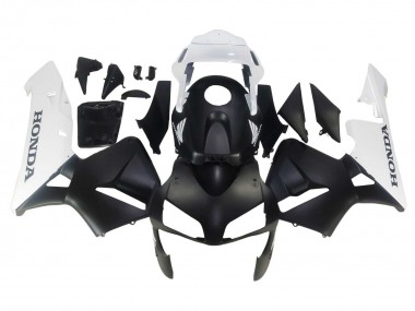 2003-2004 White Matte Black Honda CBR600RR Motorcycle Fairings