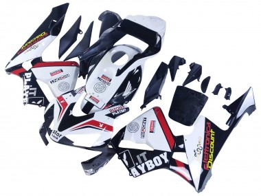 2003-2004 White Red Glossy Black DENSO Rimont Honda CBR600RR Motorcycle Fairings