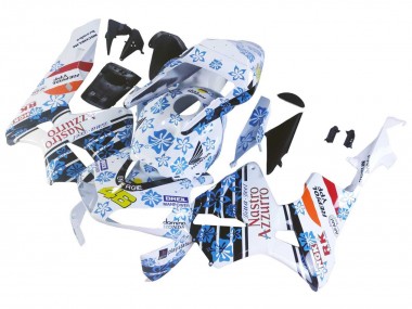 2003-2004 White Blue Red Nastro Azzurro 46 Honda CBR600RR Motorcycle Fairings