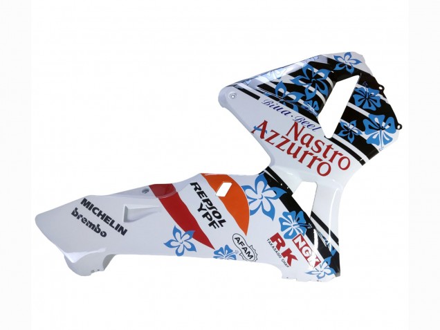 2003-2004 White Blue Red Nastro Azzurro 46 Honda CBR600RR Motorcycle Fairings