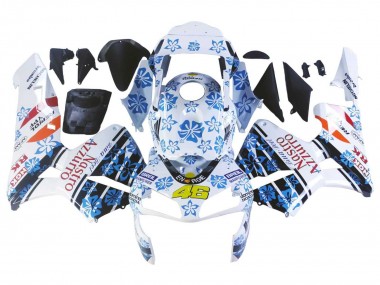 2003-2004 White Blue Red Nastro Azzurro 46 Honda CBR600RR Motorcycle Fairings