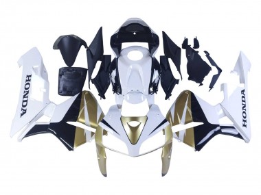 2005-2006 Gold White Black Honda CBR600RR Motorcycle Fairings