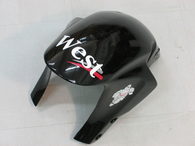 2005-2006 Glossy Black White West Honda CBR600RR Motorcycle Fairings